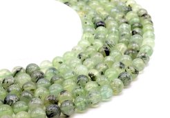 Perline Prehnite da 10 mm su filo da 40 cm
