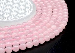 Perline al quarzo rosa da 10 mm con filo da 40 cm