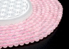 Quarzo rosa perline 8mm su 40cm