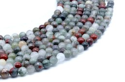 Perle di diaspro eliotropio africano 6 mm su un filo di 40 cm