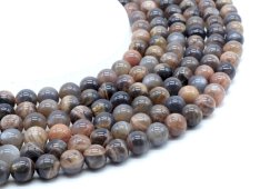 Black Sun Beads 'AA' 10 mm su un filo di 40 cm