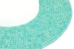 Perline sfaccettate di amazzonite extra da 4 mm su filo da 40 cm