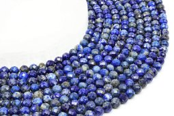 Perle sfaccettate di lapislazzuli da 6 mm su un filo da 40 cm