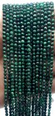 Perline sfaccettate in malachite da 3 mm su un filo da 40 cm