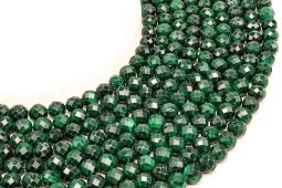 Perline sfaccettate di Malachite da 8 mm su un filo da 38 cm