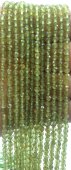 OIivine sfaccettate perline 3mm x 40cm di filo