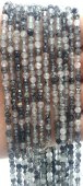 Perle di tormalina al quarzo sfaccettate 3 mm x 40 cm di filo