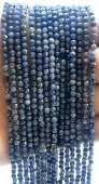 Perline sfaccettate in zaffiro blu 3 mm x 40 cm di filo