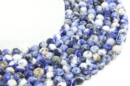 Perline sfaccettate di sodalite da 6 mm su un filo di 40 cm