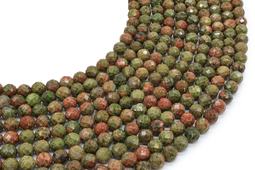 Perle sfaccettate di unakite da 6 mm su un filo da 38 cm