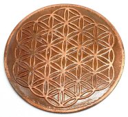 Spilla da tasca Flower of Life Rame 4cm