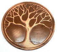 Spilla tascabile albero della vita in rame 4 cm