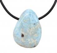 Larimar 'AB' laminato, forato, 3 cm