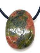 Unakite pulido con agujero 3 cm
