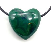 Ciondolo cuore in malachite traforato 3cm