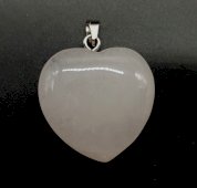 Ciondolo cuore in cristallo di rocca 2,5 cm