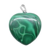 Ciondolo Cuore in Malachite 3cm