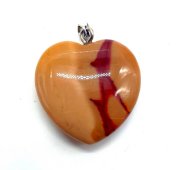 Ciondolo cuore diaspro mochaite 2,5 cm