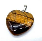 Ciondolo cuore occhio di tigre 2,5 cm