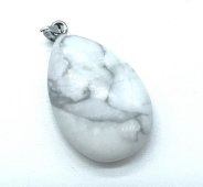 Ciondolo a goccia di Howlite 3 cm