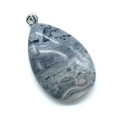 Ciondolo a goccia di diaspro mappato 3 cm