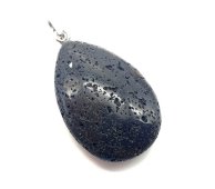 Pendente a goccia in pietra lavica 3cm