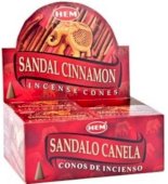 Incensi HEM Coni Sandalo Cannella