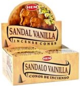 Incensi HEM Coni Sandalo Vaniglia