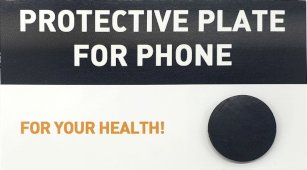 Piatto portatelefono rotondo in shungite 2 cm