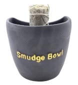 Ciotola per fumigazione in terracotta nera 11 cm