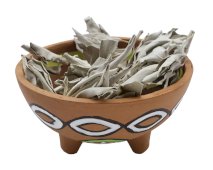 Ciotola Fumigante Etnica in Terracotta + Piedini 13cm