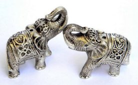 Elephant Metal Statue Mini 6cm