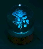 Luce notturna USB in vetro multicolore rosa 6 cm