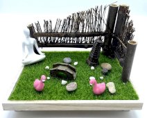 Angolo yoga in legno da giardino Zen 23 cm